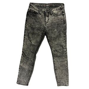 BDG Jeans Size W27 L26 Cigarette Grazer Acid Wash Black Grey Distressed Tapered‎